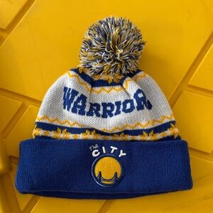 Warriors Knit Beanie with Pom